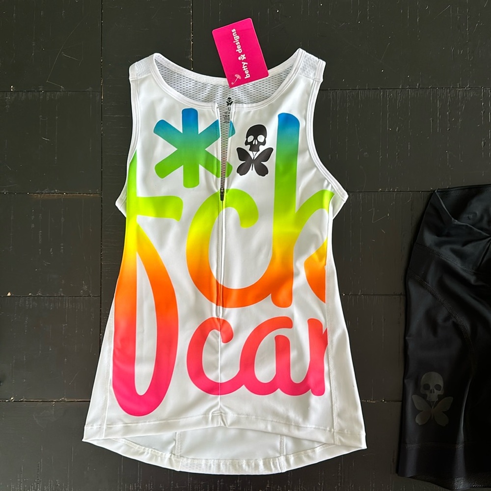 Betty Designs Fck cancer triathlon top